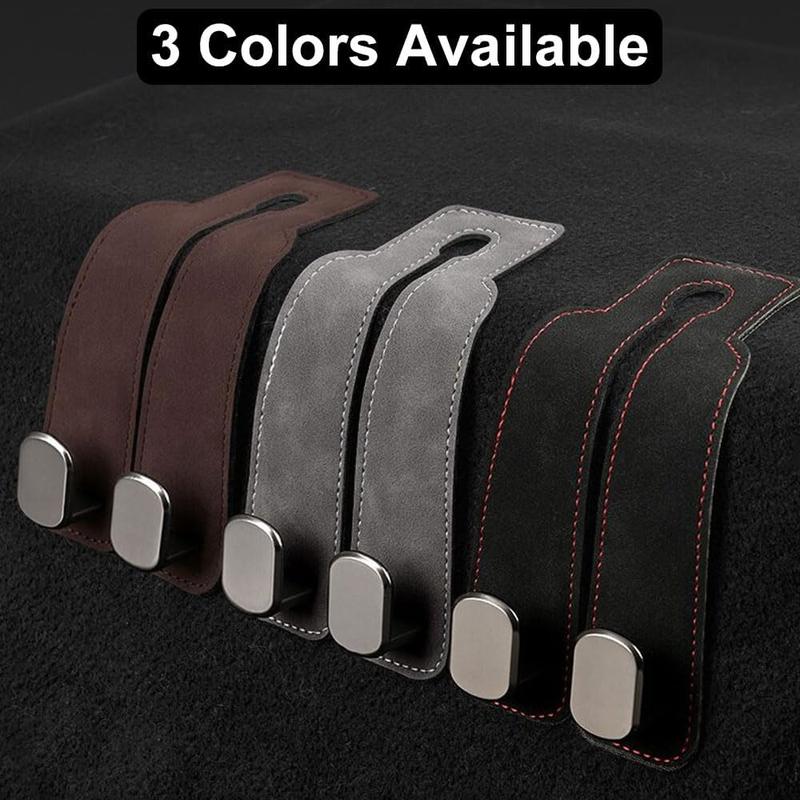 🎉(Buy 1 Get 1 Free) -🚗Car Seat Back Alcantara Storage Hook -💥Double Hook Holder for Convenient Storage