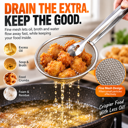 🔥 2-in-1 Stainless Steel Strainer Tongs – Grab, Drain & Serve with One Tool