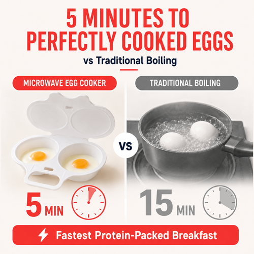 Pellucem Microwave Egg Poacher with Lid & Handle