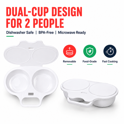 Pellucem Microwave Egg Poacher with Lid & Handle