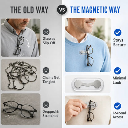 🎁50K+ SOLD! Almost Gone🎉🧲No Damage Clothing Magnetic Glasses Holder