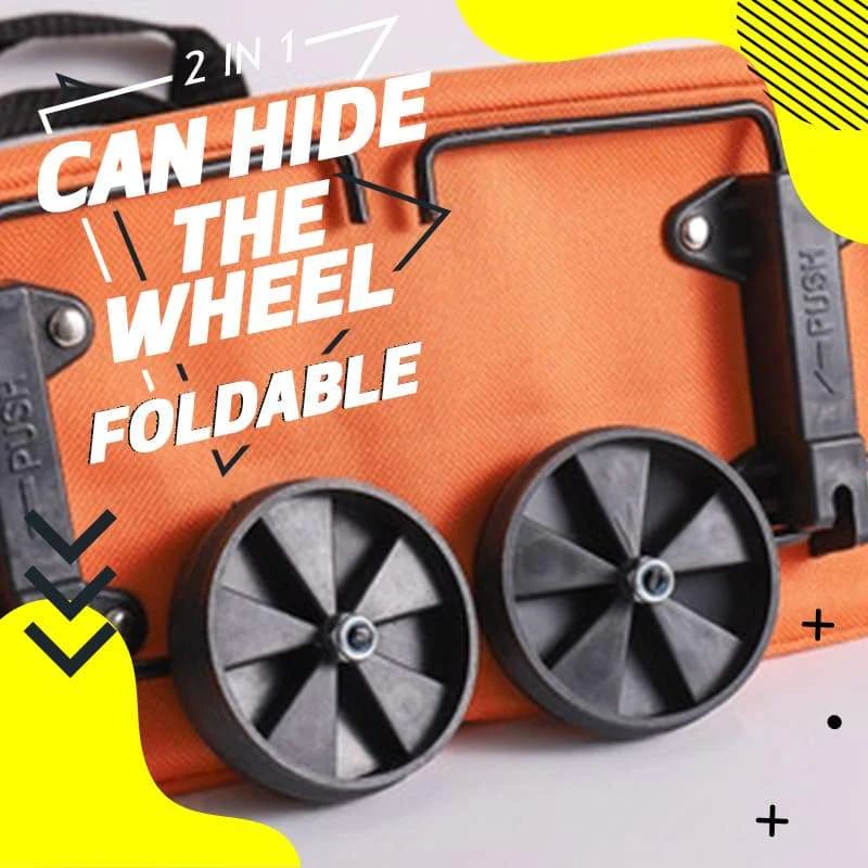 Pellucem 2-in-1 Foldable Shopping Trolley Bag with Wheels