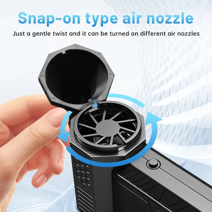 Pellucem Powerful Turbo Mini Jet Fan, Rechargeable Portable Compact Handheld Fan