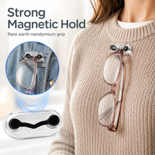 🎁50K+ SOLD! Almost Gone🎉🧲No Damage Clothing Magnetic Glasses Holder