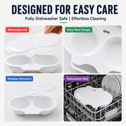 Pellucem Microwave Egg Poacher with Lid & Handle
