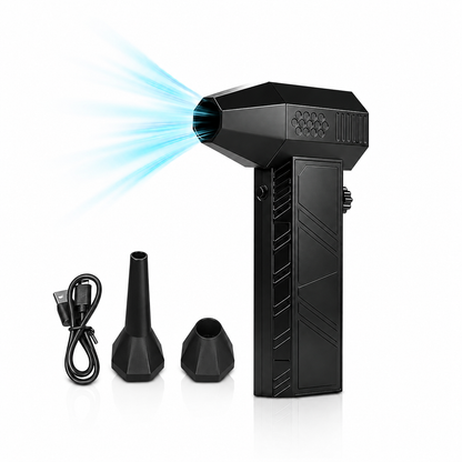 Pellucem Powerful Turbo Mini Jet Fan, Rechargeable Portable Compact Handheld Fan